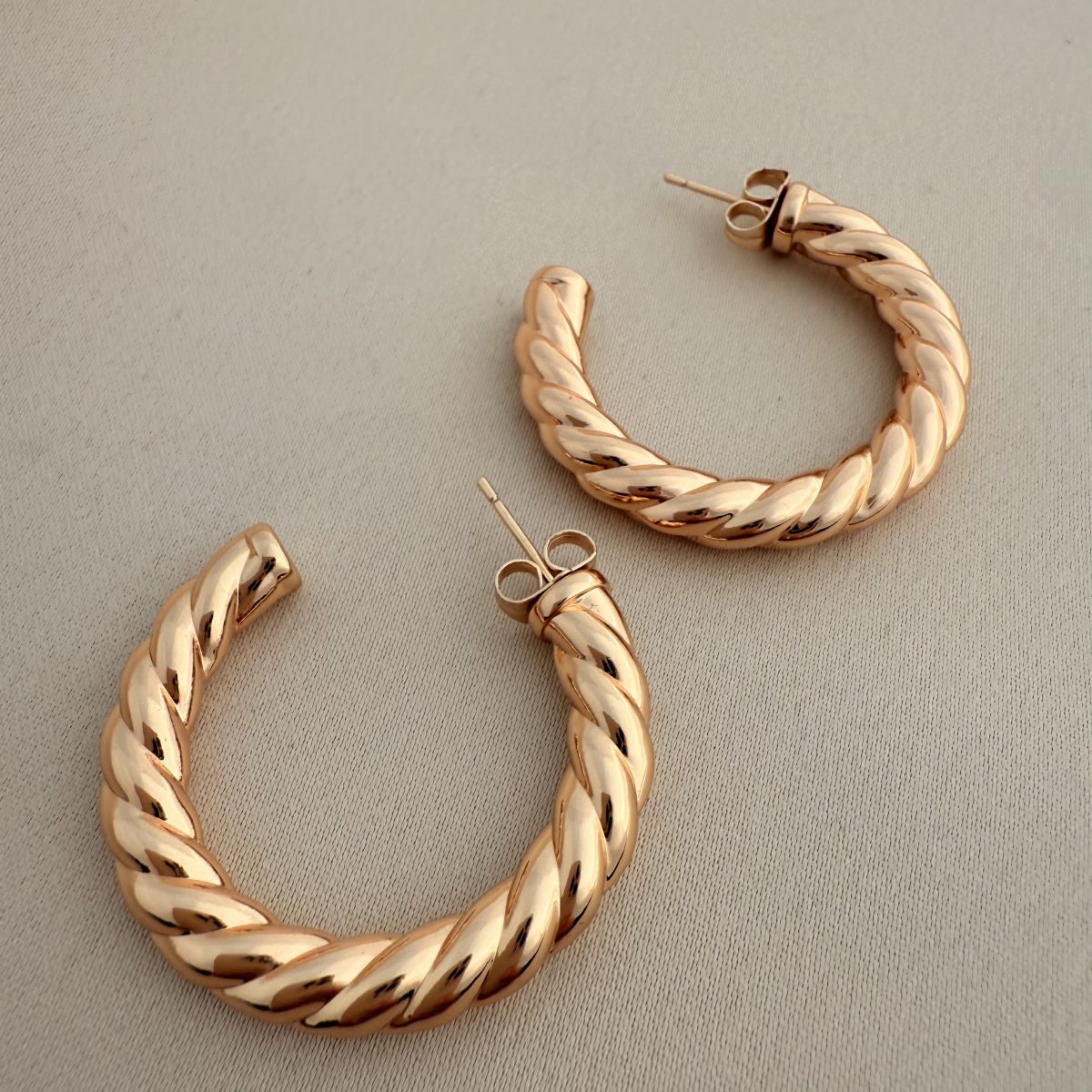گوشواره طرح پیچ طنابی ژوپینگ مدل B000953775 - دیدی کالا | DiDikala