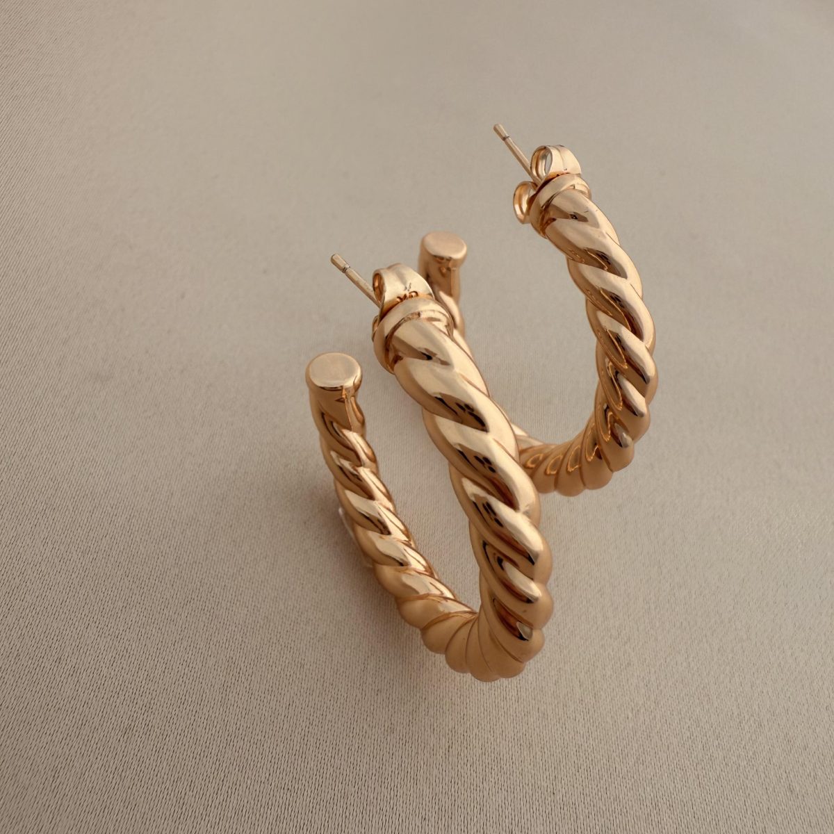 گوشواره طرح پیچ طنابی ژوپینگ مدل B000953775 - دیدی کالا | DiDikala