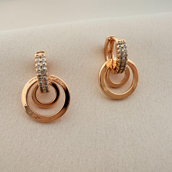 گوشواره دایره‌ای CM مدل C0004C - دیدی کالا | DiDikala