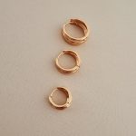 گوشواره سه لاین آیینه‌ای ژوپینگ مدل X001113207 - دیدی کالا | DiDikala