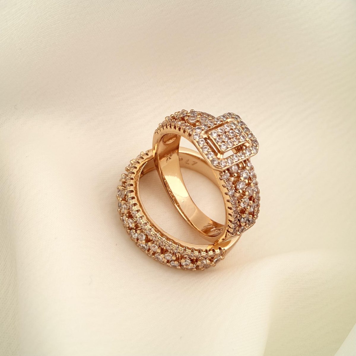 انگشتر حلقه و پشت حلقه ژوپینگ مدل R00100 - دیدی کالا | DiDikala