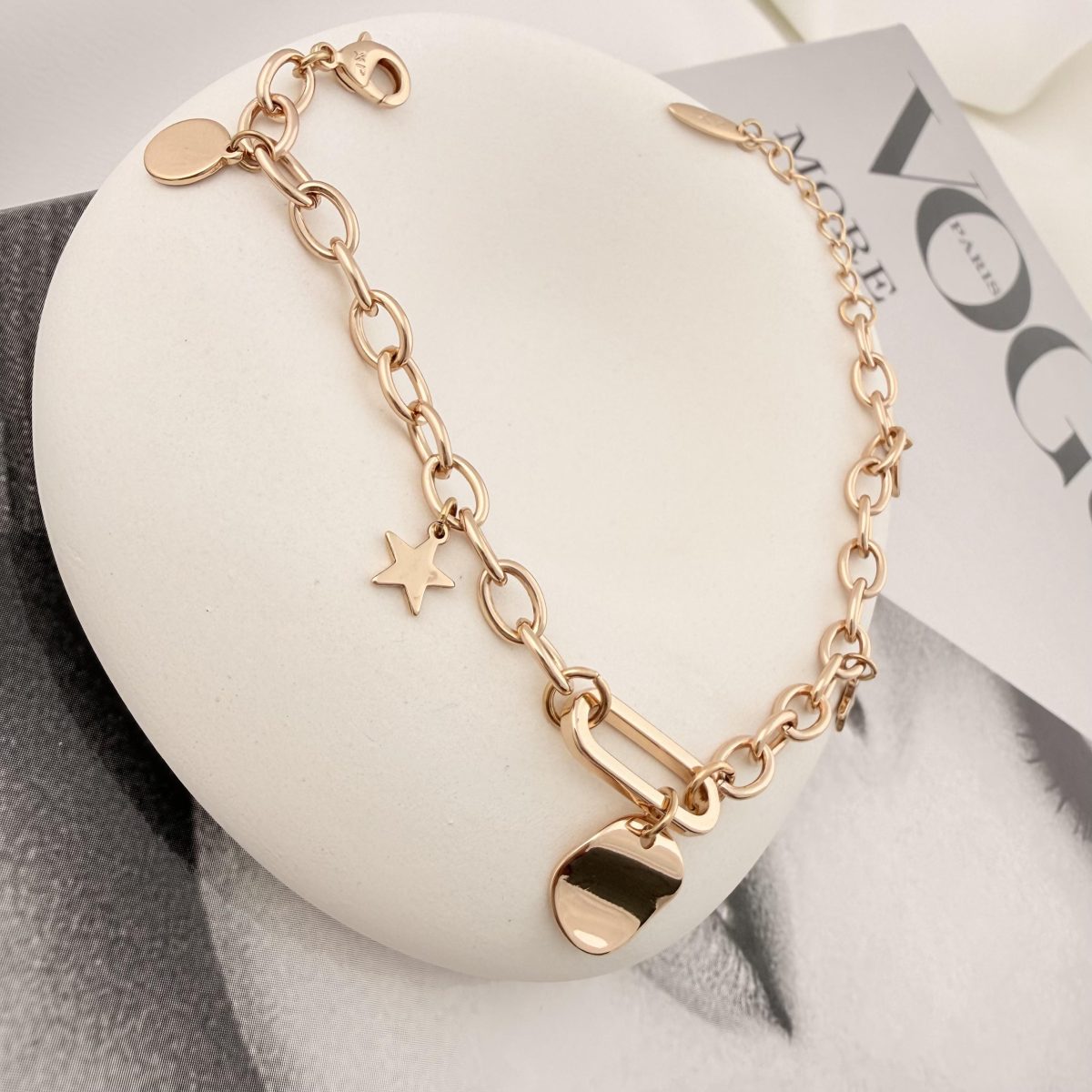 دستبند لنگری آویزدار ژوپینگ مدل X0001048 - دیدی کالا | DiDikala